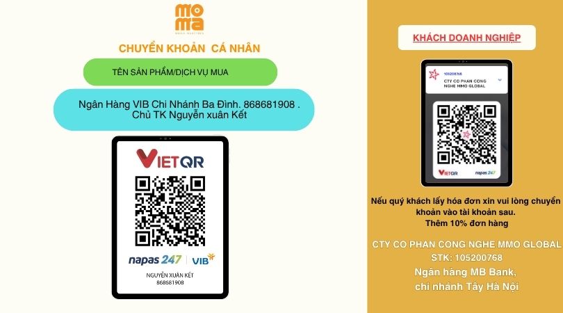 Yêu cầu thôn tin xuất hóa đơn mua hàng tại công ty mmo global
