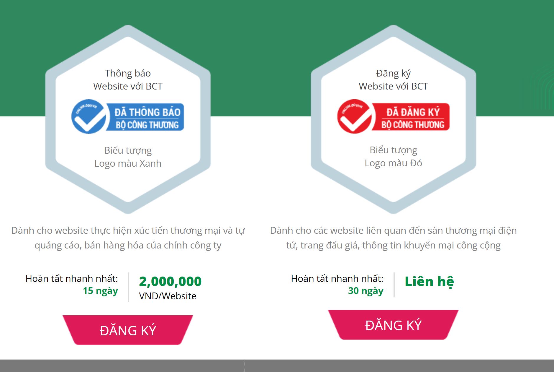 ĐĂNG KÝ WEBSTIE VỚI BỘ CÔNG THƯƠNG